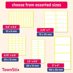 0.5″ X 0.3″, 2000 Pack – Small Price Stickers, White Label Stickers to Write On