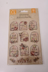 Crafter’s Square Dimensional Fall Window Stickers Always Stay Grateful Scrapbook