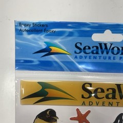 Vintage 2005 Creative Imaginations SEAWORLD Adventure Parks Epoxy Stickers Orca