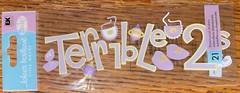 RARE Jolees TERRIBLE 2’s Title Two Year Old Toddler Sippy Cup Bib Shoe Tantrum