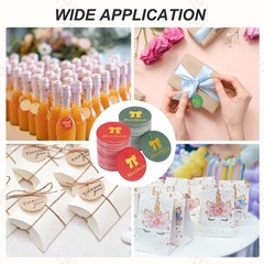 100 Pcs 1 Inch Handmade Gift Tags Round Paper Labels with String Black