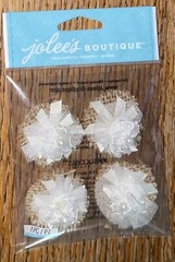 Very RARE Jolees Layered LACE FLOWERS Ribbons Burlap VINTAGE 3D Wedding Stickers