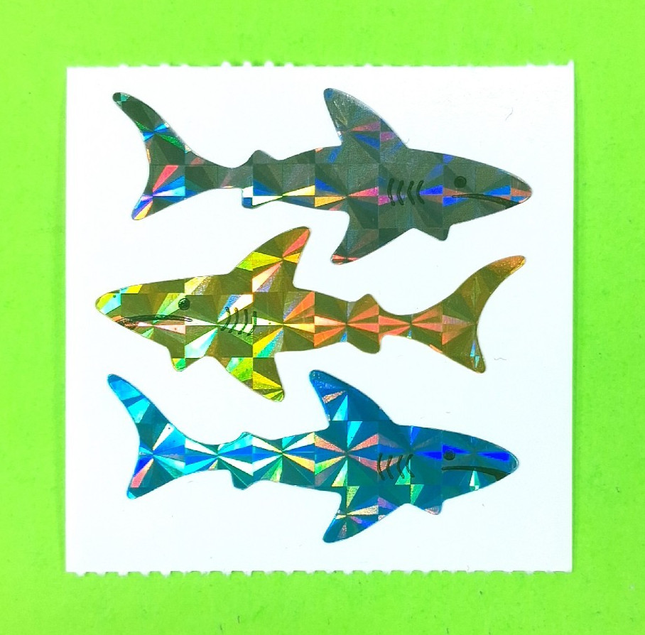 Vintage Prismatic Great 7 Sharks Sticker Mod