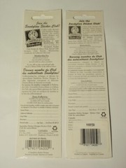 Lot 2 Sandylion MOP Mother of Pearl Christmas Stickers: Candy Cane & Reindeer