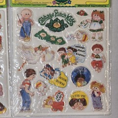 2 Cabbage Patch Kids Puffy Stickers Vintage 1983 Dolls Baby Crafts Scrapbooking