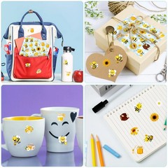 500 Pieces Bee Theme Stickers for Kids Honey Stickers Cute Waterproof Summer …