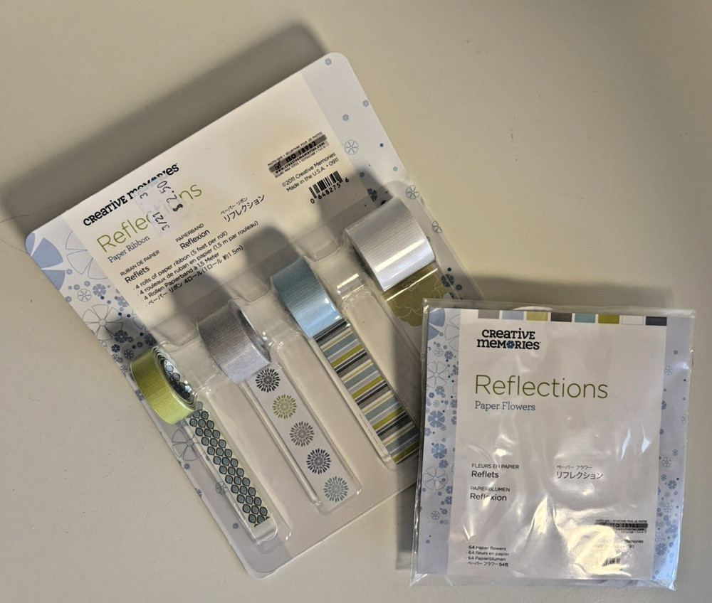 Creative Memories «Reflections» Lot of Paper Ribbon and Paper Flowers – NIP