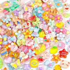 60Pcs Mixed Colors Slime Charms Assorted Cute Jelly Colors-60 PCS