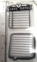 RG- Clear Cling Stamps CALENDAR 12 Stamps & scallop die and 2 Bonus note stamps