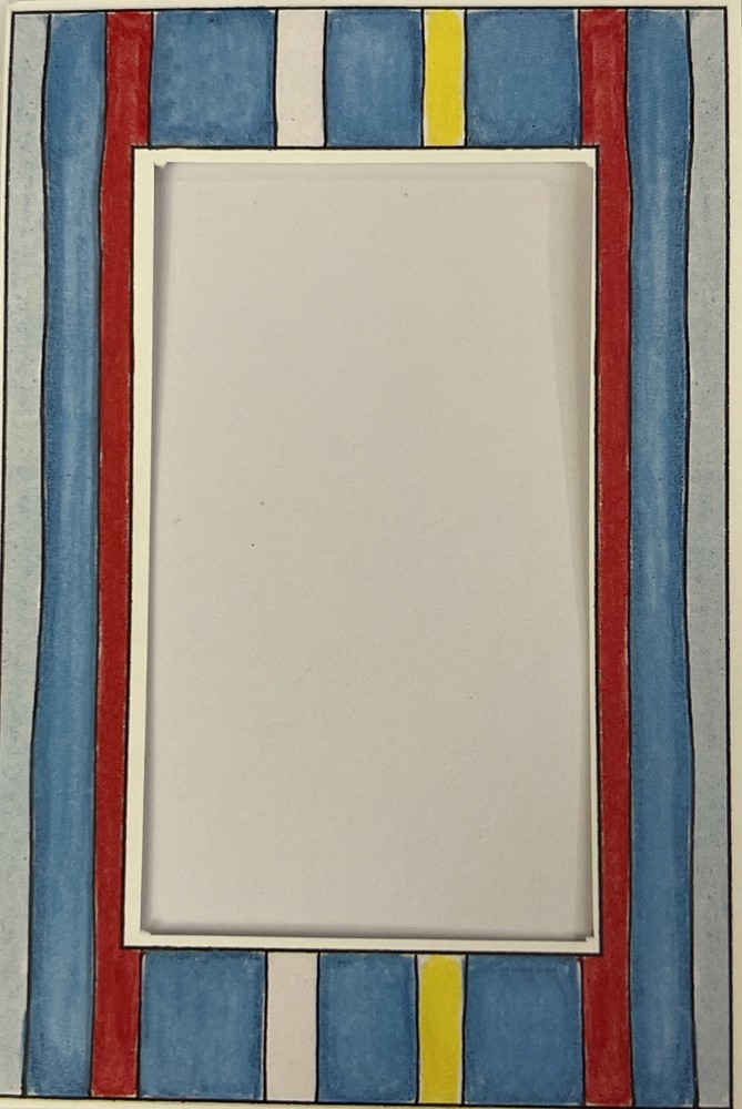 MINI PRIMARY STRIPE Die-Cut “Frame Ups” FRAME(3-1/4”x 4.5”) My Minds Eye•Lines•