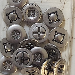 NEW Lot 4 Lifes Journey Metal Tacks Nickel Brass Button Masculine Contemporary-A