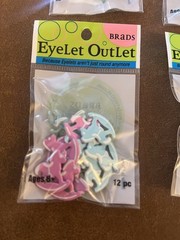 Eyelet Outlet Brads Lot of NEW 6 packs Card Making Scrapbooking Kids Baby Pastel
