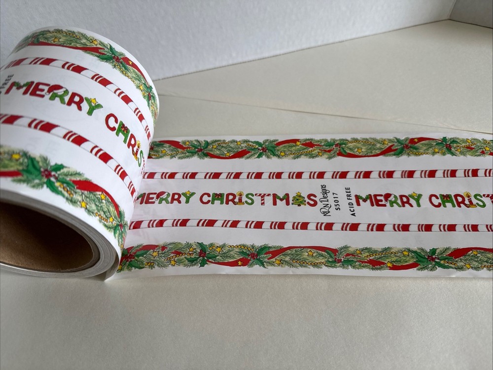 Merry Christmas Border Sticker ROLL NRN Designs Scrapbook Stickers holiday
