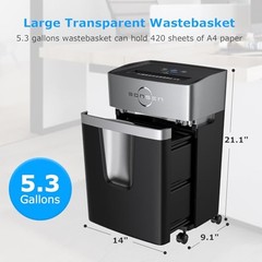 24-Sheet Micro Cut Paper Shredder P-4 X-Large – Black & Silver