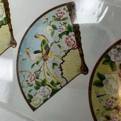 Gifted Stickers Asian Fans Birds Kirshner Decorative Arts Punch Studio