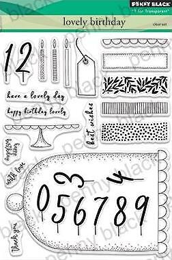 New Penny Black Rubber stamp set clear LOVELY BIRTHDAY FRIENDSHIP