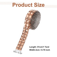 0.79 Inch x 1 Yard Crystal Rhinestone Sticker Ribbon, Champagne