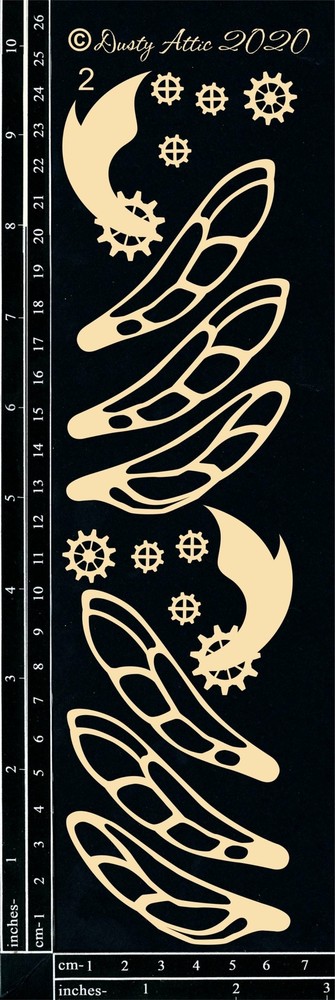 Dusty Attic Chipboard 3×9 – Industrial Wings #2, DA2868
