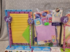 Vintage Y2K Sandylion Girls Peace Groovy Sticker Sheet Stationary Pencil Lot