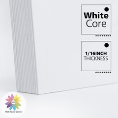 50 Pack 6×8 Inch White Uncut Mat Backing Boards 4Ply Picture Frame Core