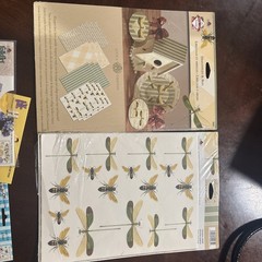 Craft Decoupage ,Decal And Rub On Transfer Anna Griffin Bees Flowers Butterfly