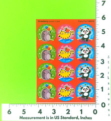 Strawberry Scented Scratch & Sniff Furry Fun Animals Sticker Sheet Retired