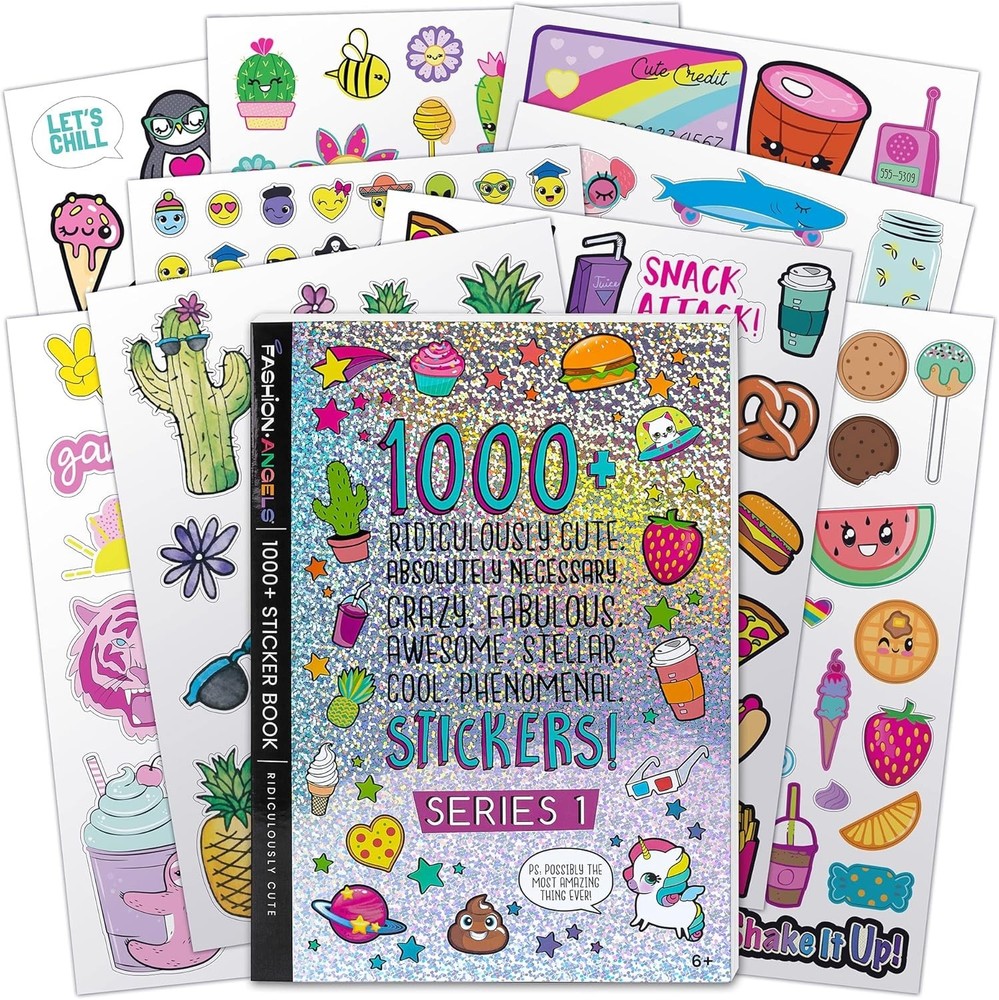 1000+ Cute Kids Stickers Book 40 Pages Scrapbook Planner Craft Reward Stickers