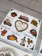 Joy Marie Retired Stickers Country Christmas Wreath Angel Home LOT #48