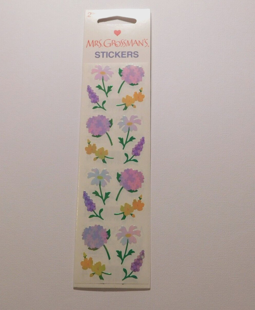 Mrs. Grossman’s Stickers Lot 2 Strips Brand New Package ~Opal Small Flowers~ HTF