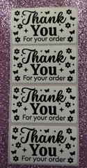 50 THANK YOU STICKERS 2.25″ LABELS SEALS FEEDBACK REVIEW SHOP FLOWERS DAISYS