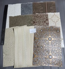 Vtg. Textured Wallpaper Samples from Sample Book, Ethan Allen (10 Pieces) Set 9