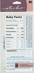 Vintage Sticko Flat Ingredient Stickers BABY BOY Theme 64278 Fast FREE Shipping!