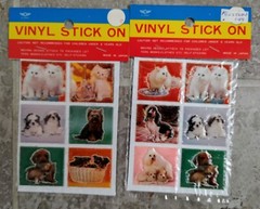 Vintage Lot of 24 Puffy Stickers Sealed Kittens, Puppies, Easter, Russ, Pig