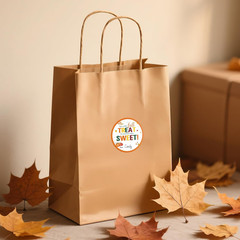 Fall Autumn Gift Stickers – Happy Fall Autumn Thanksgiving Name from Stickers 60