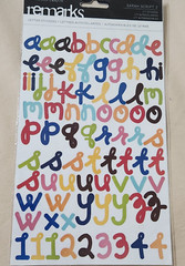 NEW Lot 5 Sets Alphabet Stickers Letters Numbers Multi-Colored Scrapbooking (RR)