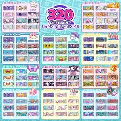 320pcs DIY Jewelry Sticker Making Kit, Cute Stickers Toy Bracelet Set for Gir…