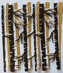 BARE TREE Die-Cuts(3pc)4”x 4-3/4” Birch Trees•Trunk•Branches•Forest•Nature•Wood•