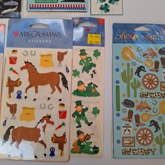 Lot of 1980’s Sticker Mods 1983 Mrs Grossman Horses Stickopotamus Western Clover