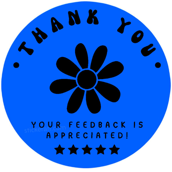 50 Thank You Stickers 2” Round Holographic Feedback Labels for Packages