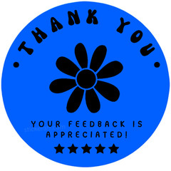 50 Thank You Stickers 2” Round Holographic Feedback Labels for Packages