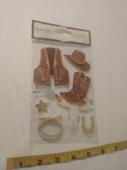 Recollections Signature Western Cowboy Dimensional Stickers – 8pc X Set.