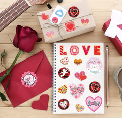308 Pcs Valentines Stickers for Kids, 30 Sheets Valentines Day Stickers Crafts R