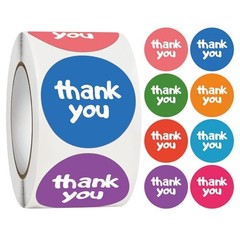 500Pcs Thank You Stickers, 1Inch Small Thank You Stickers for Small Colorful