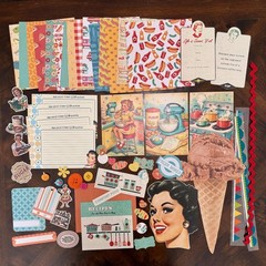 Retro 1950’s – 60 Pc. Lot Junk Journal Ephemera Embellishments Recipes Baking