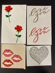 Vintage HEART LOVE Sticker Sheets Scrapbook Planner Craft Stickers