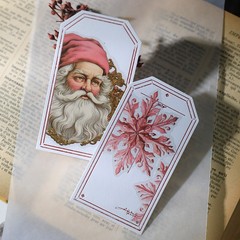 36 pcs Pink Christmas Translucent Vellum Matte Surface Paper Sticker Scrapbook
