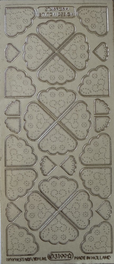 SILVER FANCY PHOTO CORNER Outline Stickers(4”x9”)Starform •Memories•Card Making