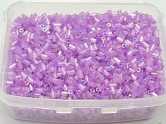 5000 Glass Tube Bugle Beads 2X2mm Transparent Color Choice + Storage Box