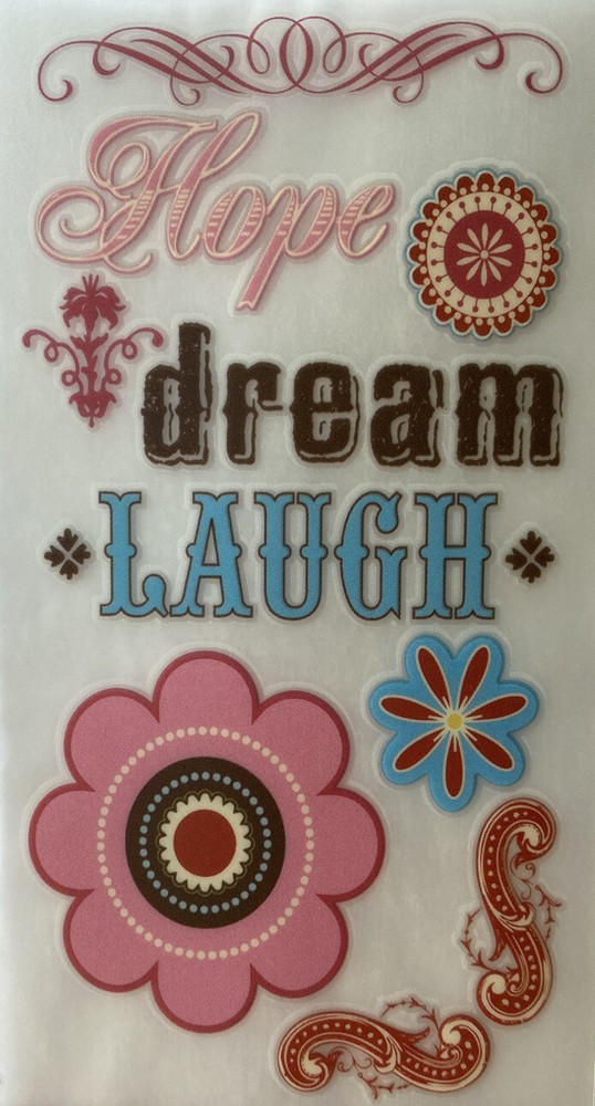 STARBURST HOPE Rub-Ons(3”x6”) MME•Hope•Dream•Laugh•Flower•Corner •Phrases•Shapes