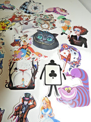 Alice in Wonderland Sticker Lot of 42 Scrapbooking Junk Journal Crafts